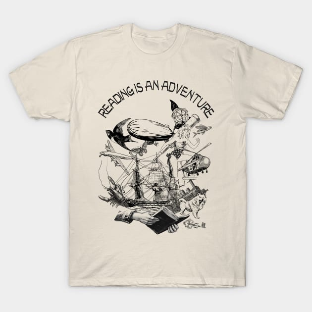 Reading is an adventure T-Shirt by hardcore repertoire